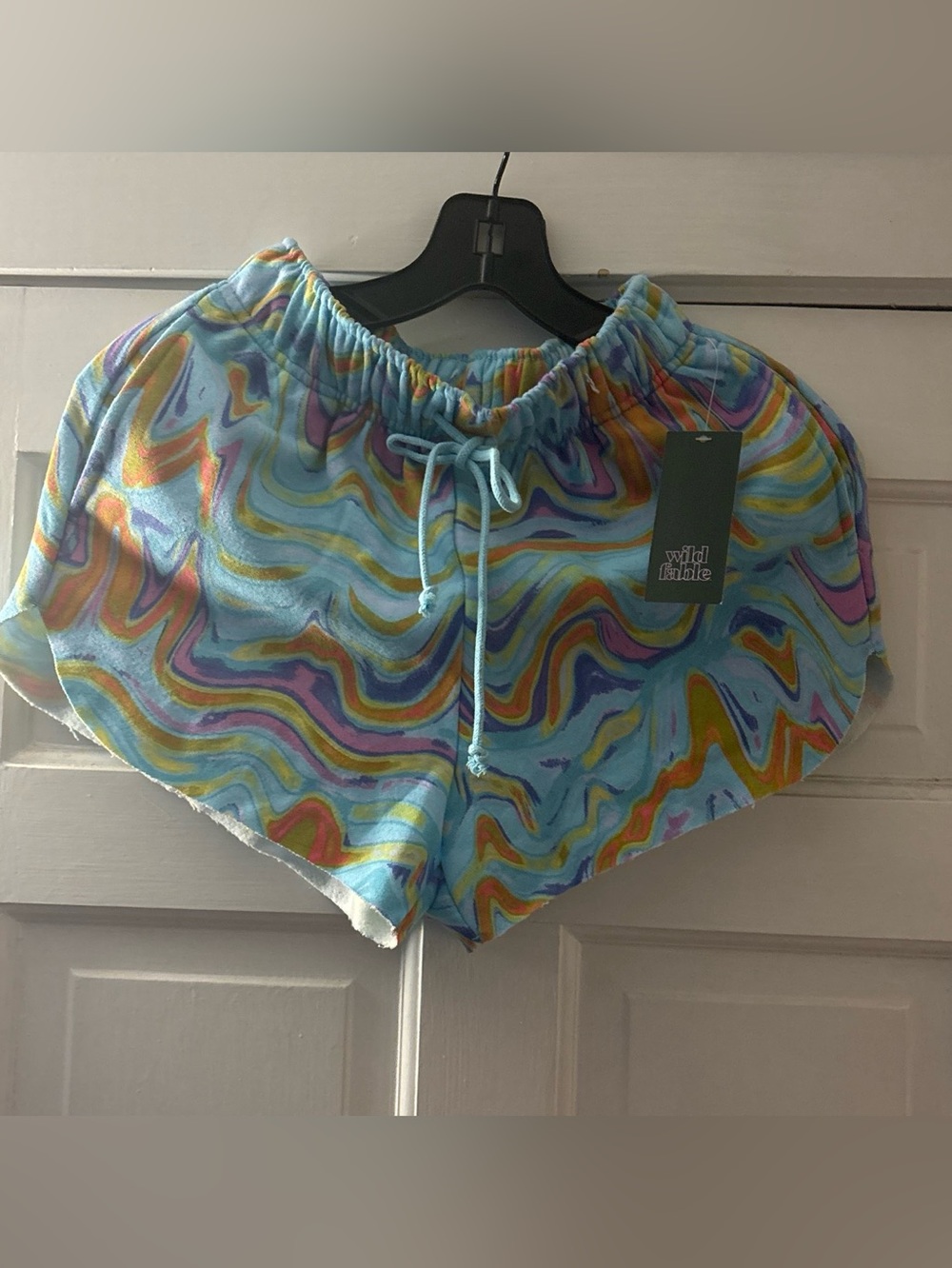 NWT Wild Fable Blue Marble Print Women's Lounge Shorts
